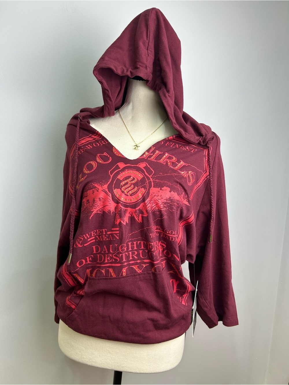 NWT Rare Vintage Y2K RocaWear Rhinestones With “Rock Girls” Hoodie Jacket